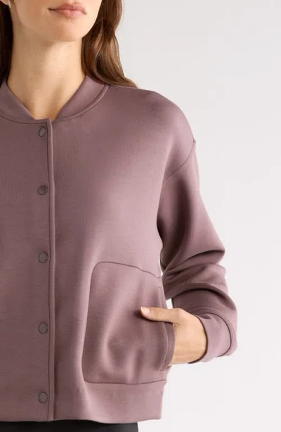 Zella Luxe Snap Front Jacket In Pink