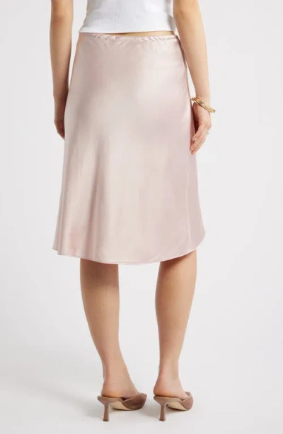 Open Edit Drawstring Satin Skirt In Pink