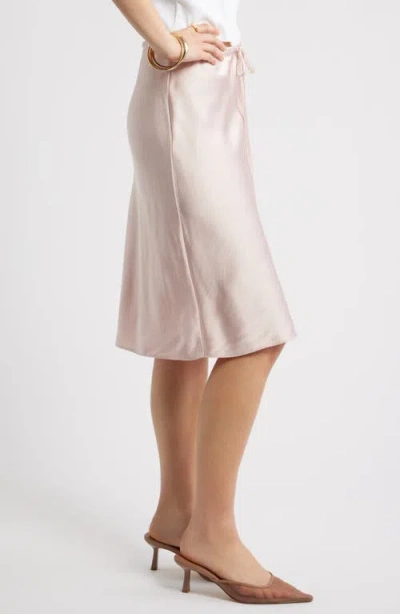 Open Edit Drawstring Satin Skirt In Pink