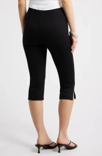 Open Edit Stretch Twill Capri Pants In Black