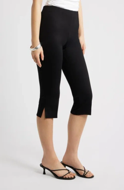 Open Edit Stretch Twill Capri Pants In Black