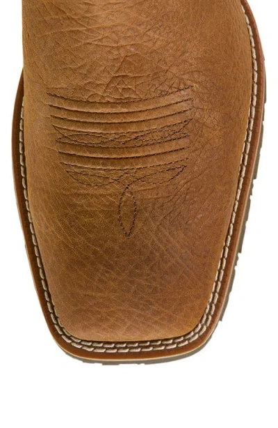 Ariat Hybrid Rancher Patriot Wide Square Toe Cowboy Boot In Brown