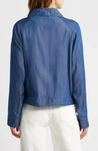 Bernardo Crop Utility Jacket In Blue