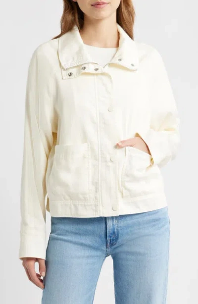 Bernardo Crop Utility Jacket In White