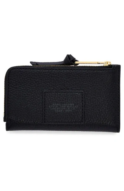 Marc Jacobs The Medium Flat Leather Wallet In Black