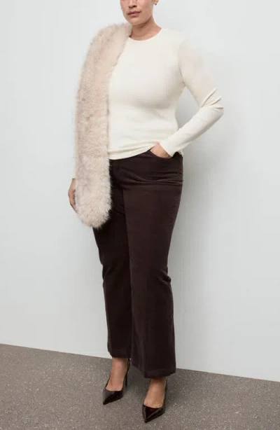 Mango Crewneck Top In Neutral