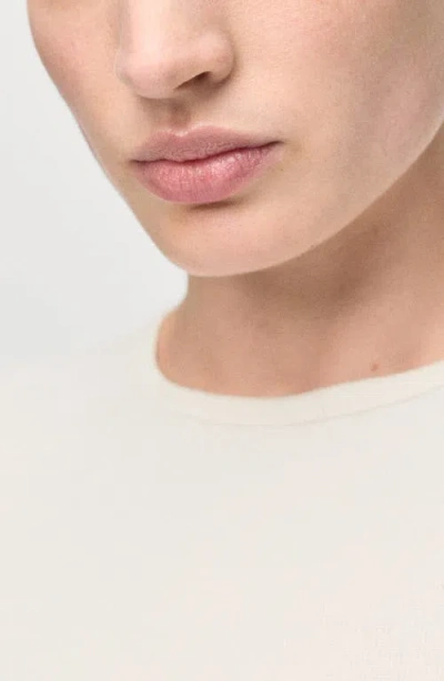 Mango Crewneck Top In Neutral