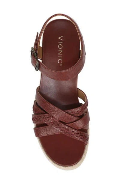 Vionic Danal Platform Wedge In Brown
