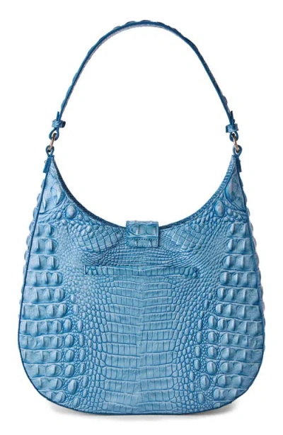 Brahmin Fallon Melbourne Medium Leather Shoulder Bag In Blue