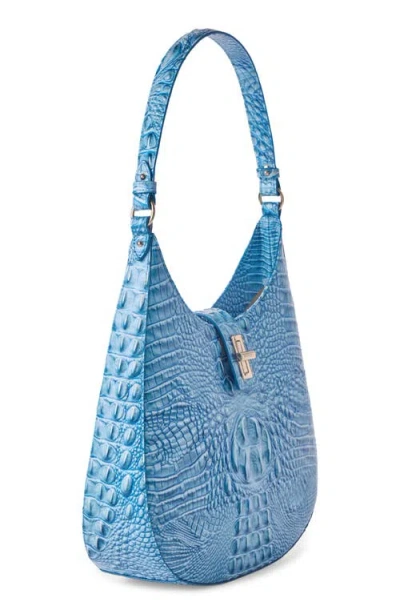 Brahmin Fallon Melbourne Medium Leather Shoulder Bag In Blue