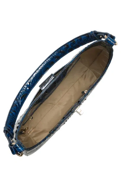 Brahmin Fallon Melbourne Medium Leather Shoulder Bag In Blue