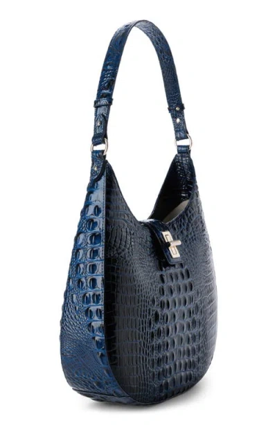 Brahmin Fallon Melbourne Medium Leather Shoulder Bag In Blue