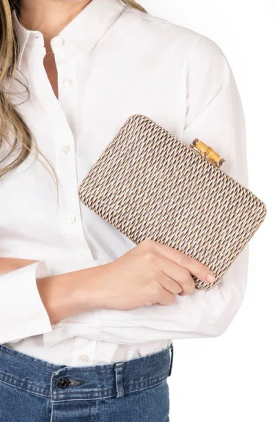 Nina Malia Frame Clutch In Multi