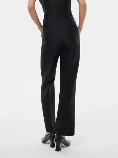 Alas Tailored Silk Wool Pants In Black