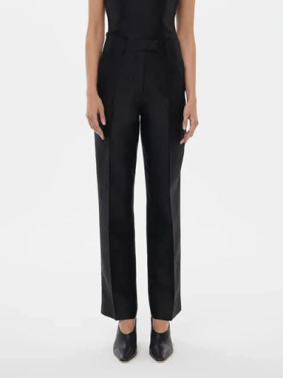 Alas Tailored Silk Wool Pants In Black
