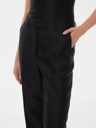 Alas Tailored Silk Wool Pants In Black
