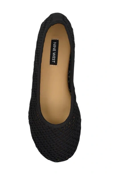Nine West Burnne Ballet Flat In Black