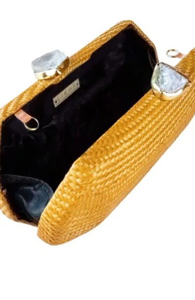 Likha Solid Octagon Clutch In Brown