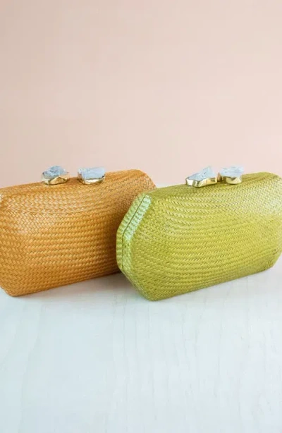 Likha Solid Octagon Clutch In Brown