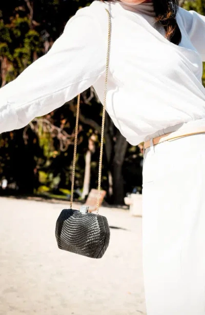 Likha Solid Octagon Clutch In Black