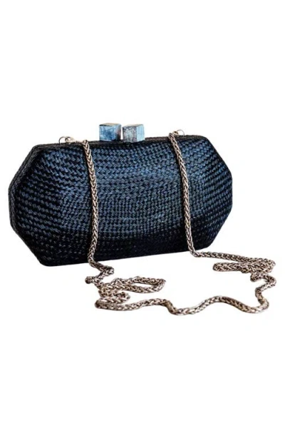 Likha Solid Octagon Clutch In Black