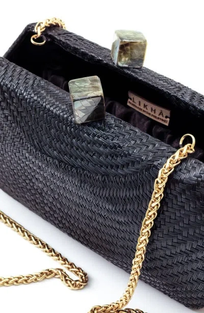 Likha Solid Octagon Clutch In Black