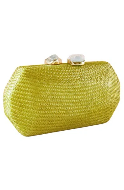 Likha Solid Octagon Clutch In Green