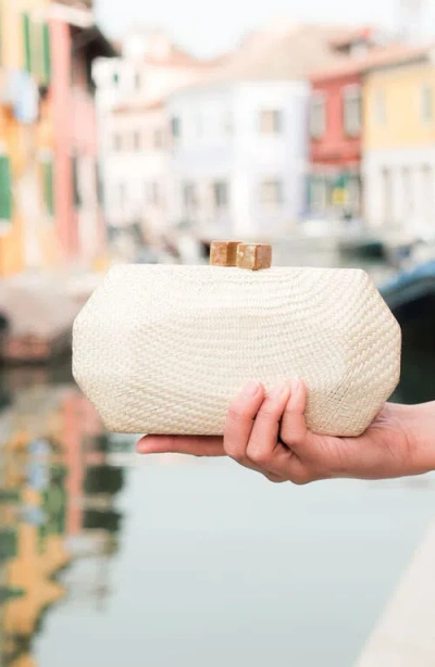 Likha Solid Octagon Clutch In Brown