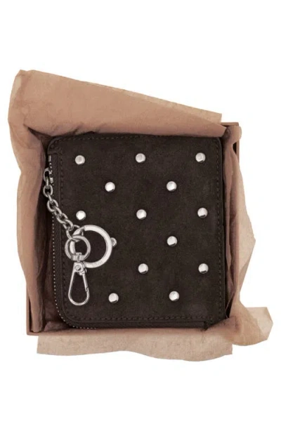 Mango Studded Suede Card Case In Pattern