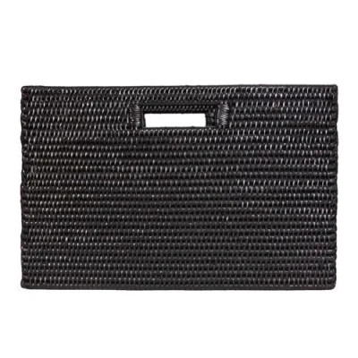 Artifacts Trading Company ™ Artifacts Rattan Rectangular Magazine Holder In Black