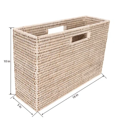 Artifacts Trading Company ™ Artifacts Rattan Rectangular Magazine Holder In Nude