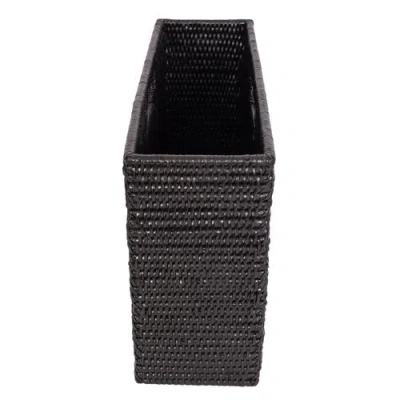 Artifacts Trading Company ™ Artifacts Rattan Rectangular Magazine Holder In Black