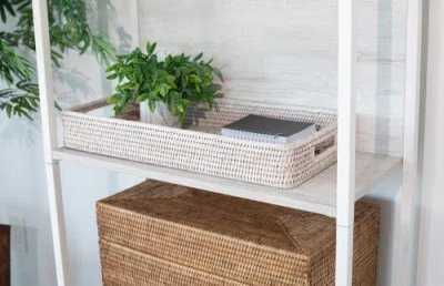 Artifacts Trading Company ™ Artifacts Rattan Rectangular Tray With Rounded Corners In Neutral