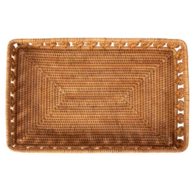 Artifacts Trading Company ™ Artifacts Rattan Inna Design Rectangular Tray In Brown