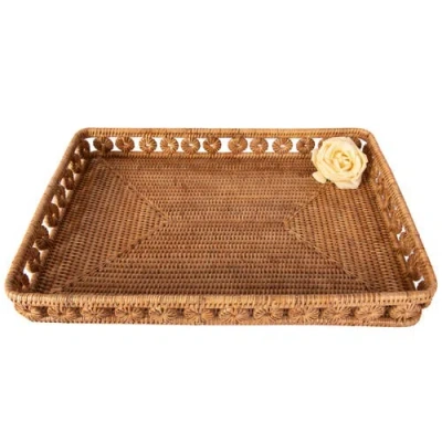 Artifacts Trading Company ™ Artifacts Rattan Inna Design Rectangular Tray In Brown