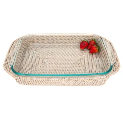 Artifacts Trading Company ™ Artifacts Rattan Rectangular Baker Basket With Pyrex In Neutral