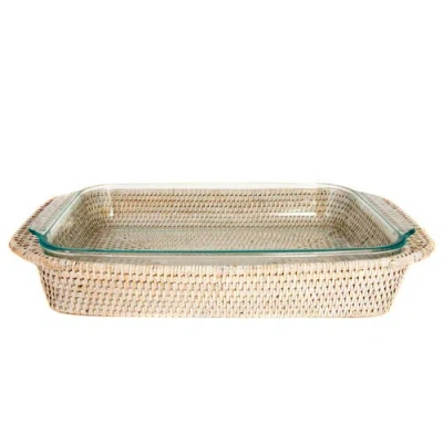Artifacts Trading Company ™ Artifacts Rattan Rectangular Baker Basket With Pyrex In Neutral