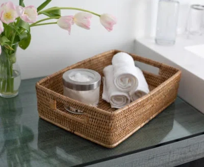 Artifacts Trading Company ™ Artifacts Rattan Rectangular Storage Basket With Rounded Corners In Brown