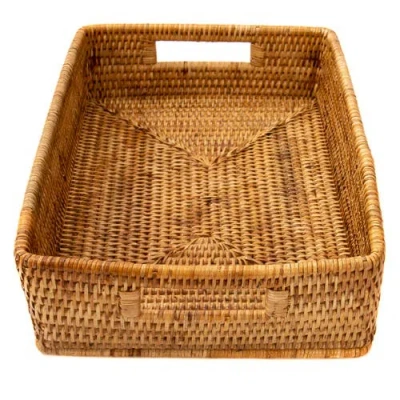 Artifacts Trading Company ™ Artifacts Rattan Rectangular Storage Basket With Rounded Corners In Brown