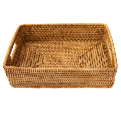 Artifacts Trading Company ™ Artifacts Rattan Rectangular Storage Basket With Rounded Corners In Brown