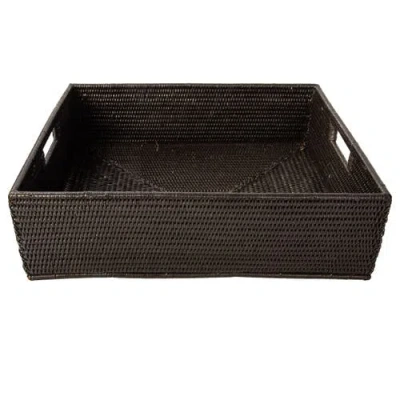 Artifacts Trading Company ™ Artifacts Rattan Rectangular Storage Basket In Black