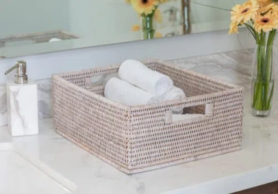 Artifacts Trading Company ™ Artifacts Rattan Rectangular Storage Basket In Neutral