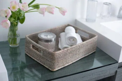 Artifacts Trading Company ™ Artifacts Rattan Rectangular Storage Basket With Rounded Corners In Neutral