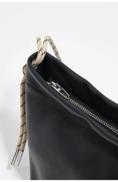 Bimba Y Lola Medium Embossed-logo Drawstring Shoulder Bag In Purple