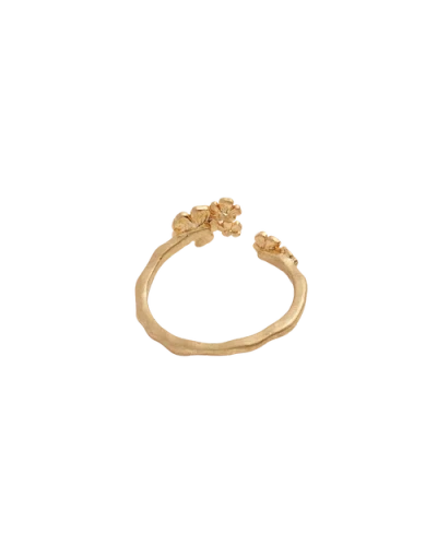Fable England Forget Me Not Open Ring In Gold