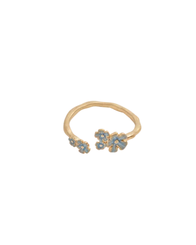 Fable England Forget Me Not Open Ring In Gold