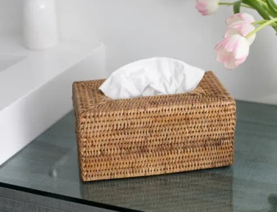 Artifacts Trading Company ™ Artifacts Rattan Rectangular Tissue Box Cover In Brown