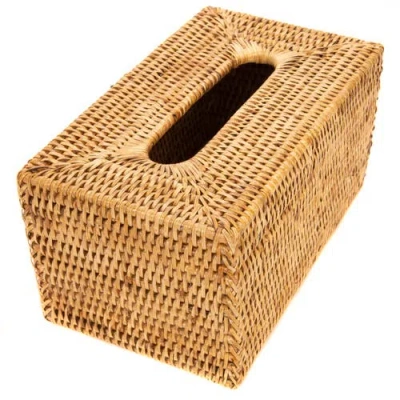 Artifacts Trading Company ™ Artifacts Rattan Rectangular Tissue Box Cover In Brown