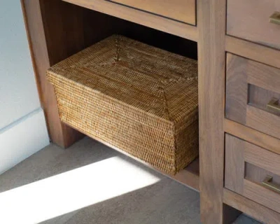 Artifacts Trading Company ™ Artifacts Rattan Rectangular Storage Box With Lid In Brown