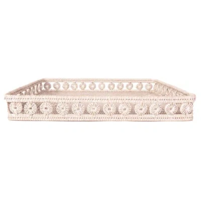 Artifacts Trading Company ™ Artifacts Rattan Inna Design Rectangular Tray With Glass Insert In Neutral